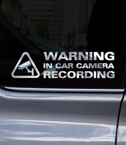 Mirror-Silver-Warning-Vehicle-Sticker-Car-Window-Decal-200x50mm