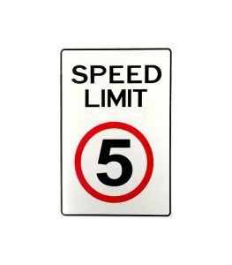 Speed 5 Sign Vector 5 Speed Limit Sign Shared Zone Traffic Notice 200x300mm - Fantastic Signs