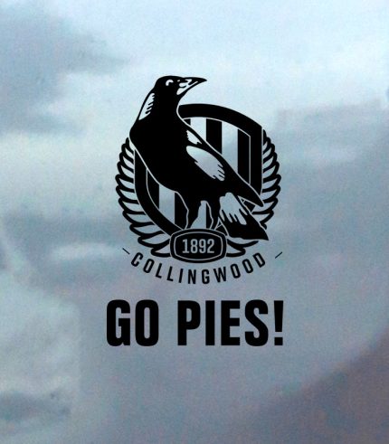 Black-AFL-Collingwood-Go-Pies-Football-Club-Vehicle-Sticker-Car-Window-Decal