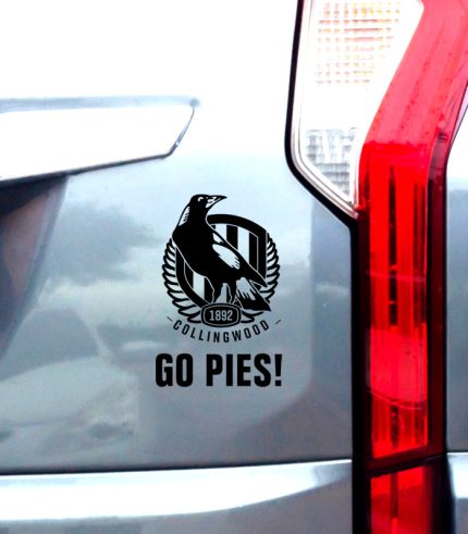 Black-AFL-Collingwood-Go-Pies-Football-Club-Vehicle-Sticker-Car-Window-Decal-feedback