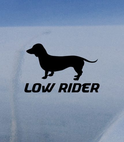 Black-Dachshund-Low-Rider-Vehicle-Sticker-Car-Window-Decal-130x200mm