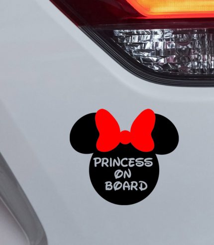 Black-Princess-On-Board-Cute-Minnie-Mouse-Ears-Vehicle-Sticker-Car-Window-Decal-130x114mm-feedback