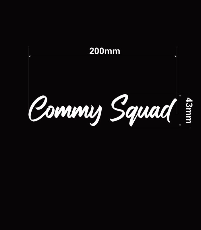 Brush-Silver-Commy-Squad-Car-Decal-Stickers-140x30mm-size-new