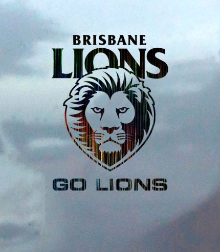 Brushed-Black-AFL-Brisbane-Lions-Go-Lions-Football-Club-Vehicle-Sticker-Car-Window-Decal