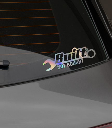 Chomer-Rainbow-Built-Not-Bought-Wench-Custom-Modded-Car-Window-Decal-200mm-feedback