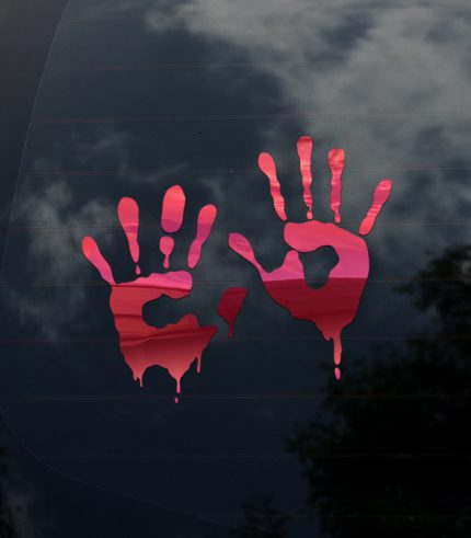 Mirror-Red-Bloody-Zombie-Hands-Vehicle-Sticker-Car-Window-Decal-150x130mm