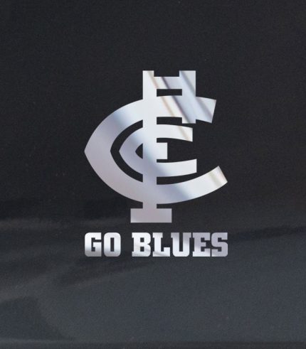 Mirror-Silver-AFL-Carlton-Go-Blues-Football-Club-Vehicle-Sticker-Car-Window-Decal