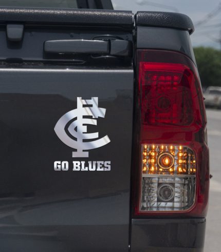 Mirror-Silver-AFL-Carlton-Go-Blues-Football-Club-Vehicle-Sticker-Car-Window-Decal-feedback