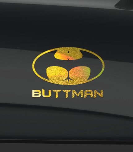 Shimmer-Gold-Buttman-Vehicle-Sticker-Car-Window-Decal-180x130mm