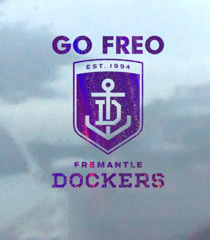 Shimmer-Purple-AFL-Fremantle-Dockers-Go-Freo-Vehicle-Sticker-Car-Window-Decal