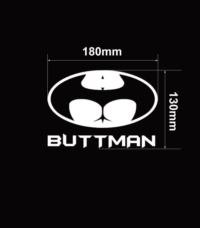 Size-Buttman-Vehicle-Sticker-Car-Window-Decal-180x130mm