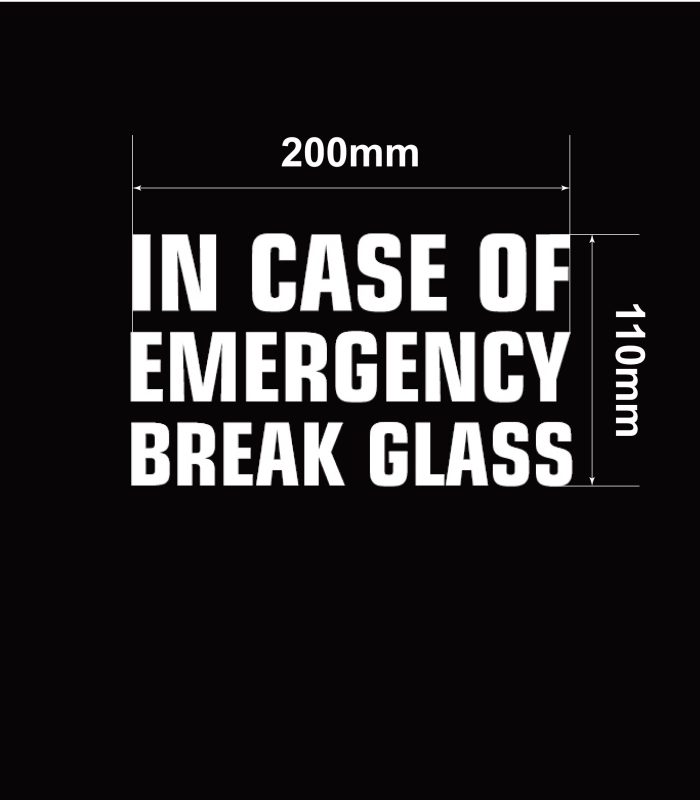 Size-In-Case-of-Emergency-Break-Class-Vehicle-Sticker-Car-Window-Decal-110mm