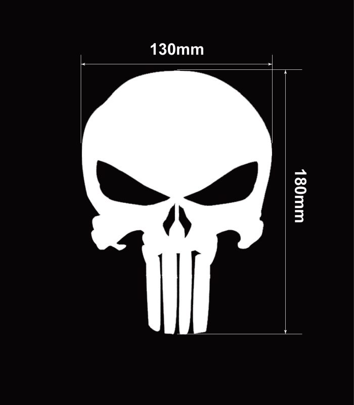 Size-Punisher-Vehicle-Sticker-Car-Window-Decal-180x130mm