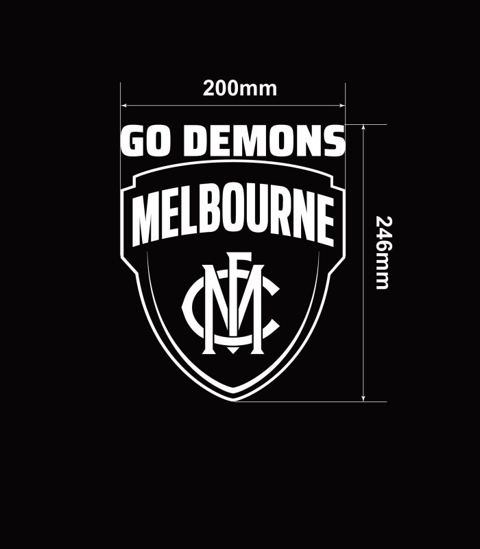 AFL Football Stickers-Go-Demons-Melbourne-Vehicle-Sticker-Car-Window-Decal-M-Size