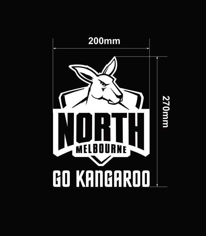 AFL Stickers-Go-Kangaroo-North-Melbourne-Vehicle-Sticker-Car-Window-Decal-L-Size2