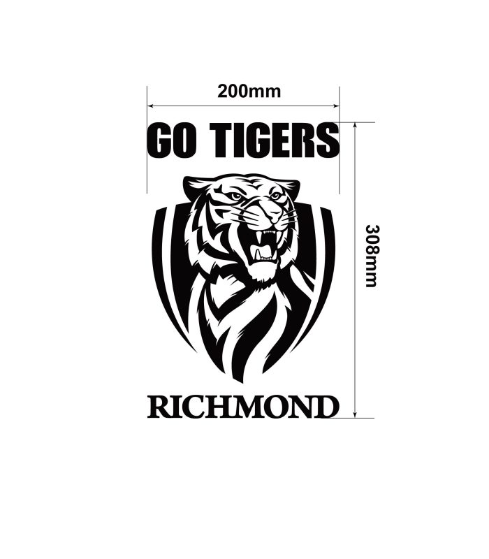 AFL-Go-Tigers-Richmond-Vehicle-Sticker-Car-Window-Decal-M-Size1