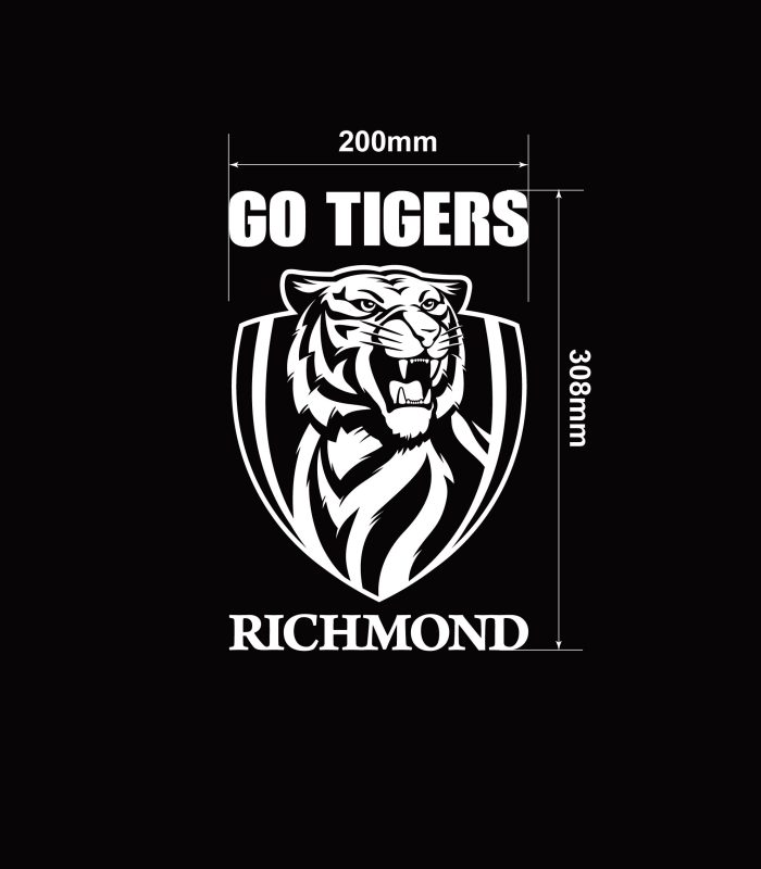 AFL-Go-Tigers-Richmond-Vehicle-Sticker-Car-Window-Decal-M-Size