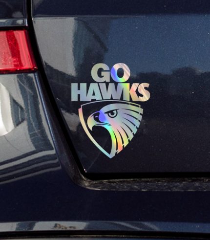 Chrome-Rainbow-AFL-GO-Hawthorn-Vehicle-Sticker-Car-Window-Decal-Feedback