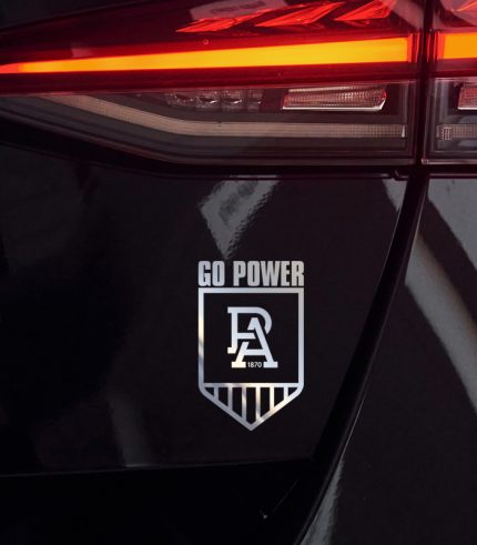 Metal-Silver-AFL-Go-Power-Port-Adelaide-Vehicle-Sticker-Car-Window-Decal-Feedback