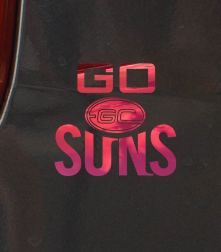 Mirror-Red-AFL-Go-Gold-Coast-Suns-Vehicle-Sticker-Car-Window-Decal