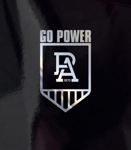 Mirror-Silver-AFL-Go-Power-Port-Adelaide-Vehicle-Sticker-Car-Window-Decal