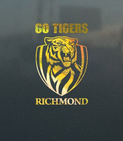 Shimmer-Gold-AFL-Go-Tigers-Richmond-Vehicle-Sticker-Car-Window-Decal