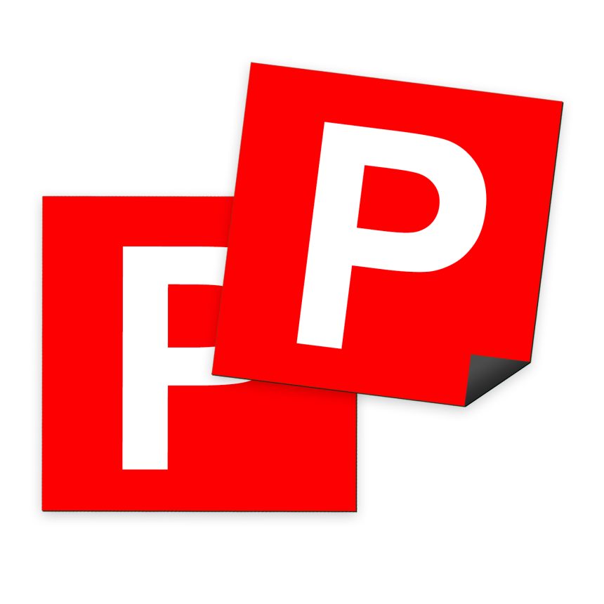 Magnetic Red P Plates for VIC WA Car Licence 2 Pieces - Fantastic Signs