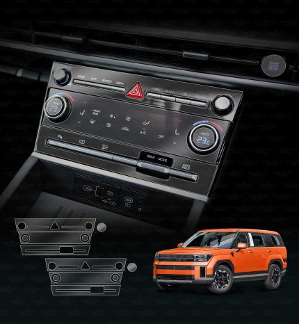 Hyundai-Santafe-2024-2025-Anti-Fingerprint-Matte-Climate-Control-Panel-Protector-Interior-Accessories-main-B-5buttons-main