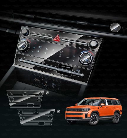 Hyundai-Santafe-2024-2025-Climate-Control-Panel-Protector-Interior-Accessories-main-B-4buttons